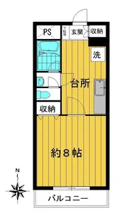 天野マンション【1階】の間取り