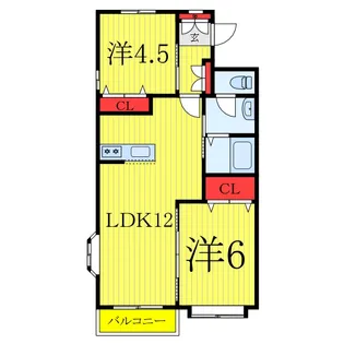 パールハイツ【3階】の間取り