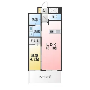 セレニティー大須【2階】の間取り