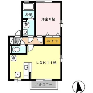 セジュール楽楽 B【1階】の間取り