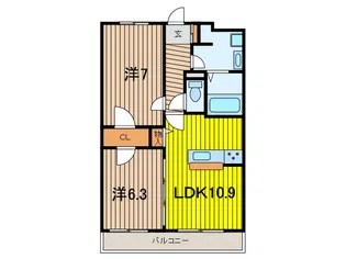 サンライズオモテ【1階】の間取り