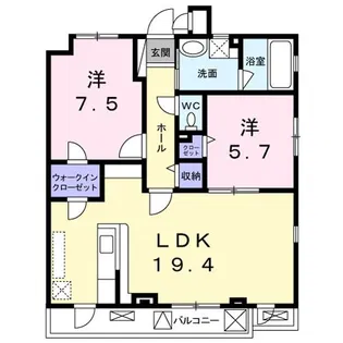 ディアコート山科【4階】の間取り