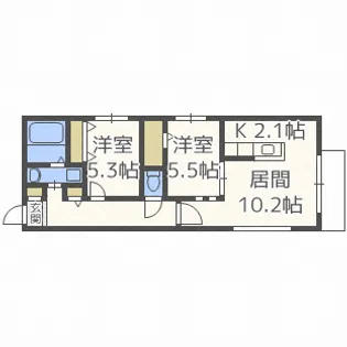 ディオクラシスN19【1階】の間取り