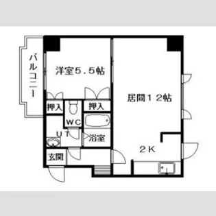 プラザ中島公園【7階】の間取り