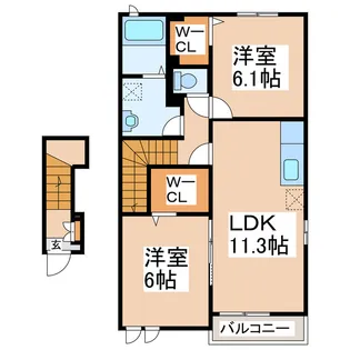 ルナ フィオーレ【2階】の間取り