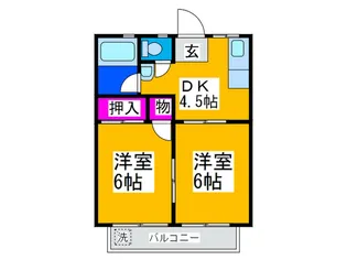 ハイツ恵【1階】の間取り