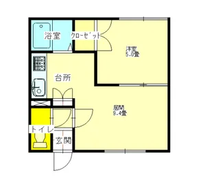コーポアサヒ【2階】の間取り