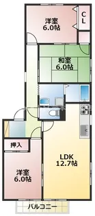 エクセルNAGAMINE B棟【2階】の間取り