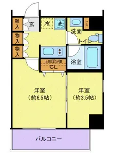 ディアレイシャス南砂町【4階】の間取り