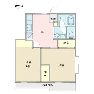 リバーサイドテラス【2階】の間取り