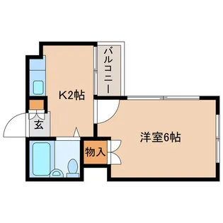 広島県大竹市南栄2【マンション】の間取り