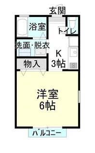 ジュネス白石【2階】の間取り