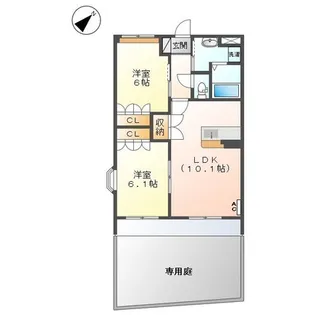 ロジュマン【1階】の間取り