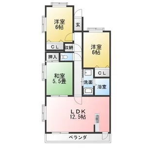 シェーンベルク安東【4階】の間取り