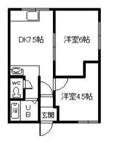 東光7.3ハイツA【2階】の間取り
