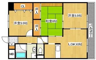 パークプラザ平野【6階】の間取り