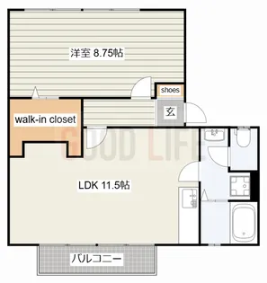 兵庫県加東市山国【アパート】の間取り