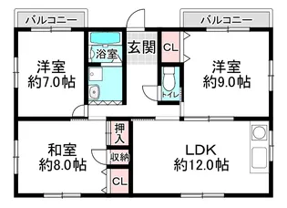 セントポリア高柳【3階】の間取り