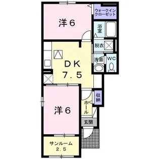 グランドウ-ル II【1階】の間取り