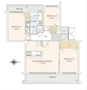 東京都杉並区久我山3【マンション】の間取り
