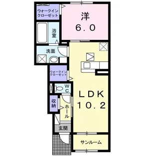 ルクラブ I【1階】の間取り