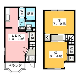 花メゾンA【1階】の間取り