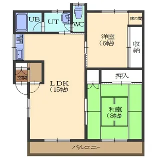 コーポフミB【1階】の間取り