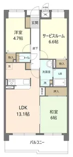 フローラルマキノ【5階】の間取り