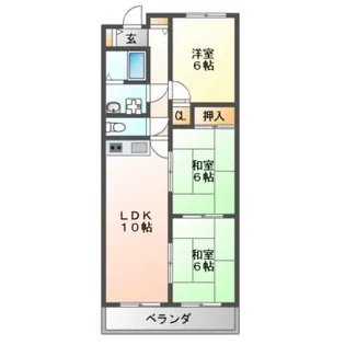 ペーンヴィラージュ【4階】の間取り