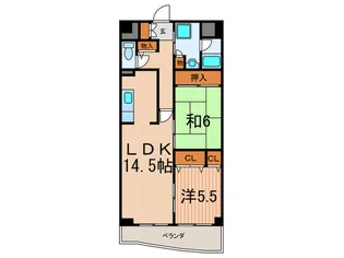 グドゥウェル新石切【6階】の間取り