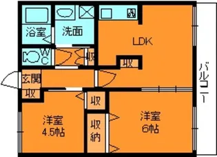 アーバン西大和1号【2階】の間取り