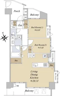 コスモレジデンス東京EAST【15階】の間取り