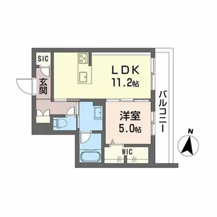 シャーメゾン壺川【2階】の間取り