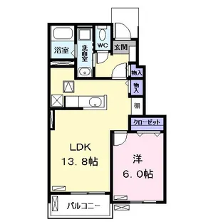 カサ カンパーナII【1階】の間取り