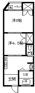 東京都江戸川区中葛西4【アパート】の間取り