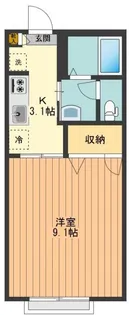 ソレーユB【2階】の間取り