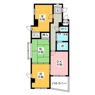 アーサー須ヶ口II【2階】の間取り