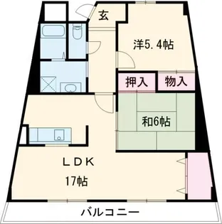 大阪府富田林市五軒家1【マンション】の間取り