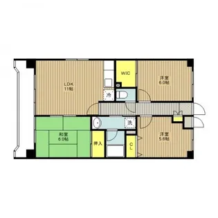 グランパレスベイサージュ【2階】の間取り