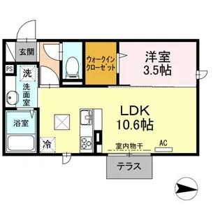 ファミールSHOWII B棟【1階】の間取り
