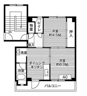 ビレッジハウス石脇1号棟【2階】の間取り