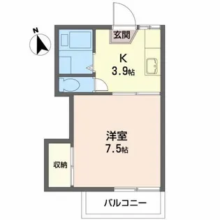 シティ中島丁B【2階】の間取り