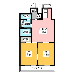 リバーベル【2階】の間取り