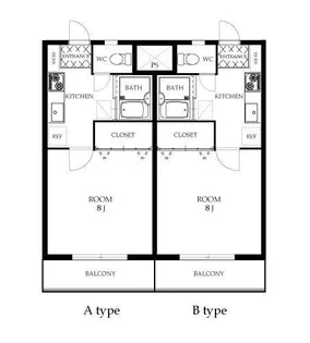 バーシティハウス泉B【4階】の間取り