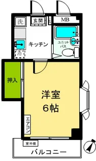 ジュネス金子【1階】の間取り