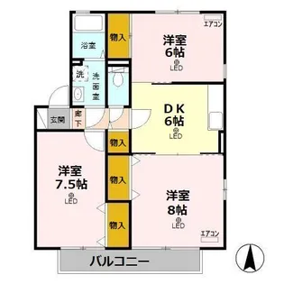 スクウェアガーデン VIII【2階】の間取り