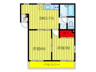 カーサビアンカ【2階】の間取り