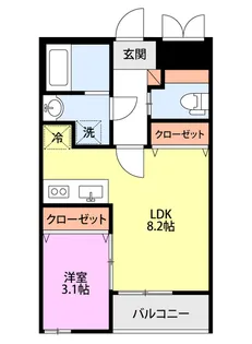 ヒルズ柿乃木坂【1階】の間取り