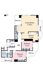 リドレス門前仲町【2階】の間取り