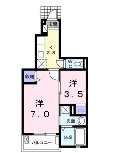 埼玉県川越市藤木町【アパート】の間取り